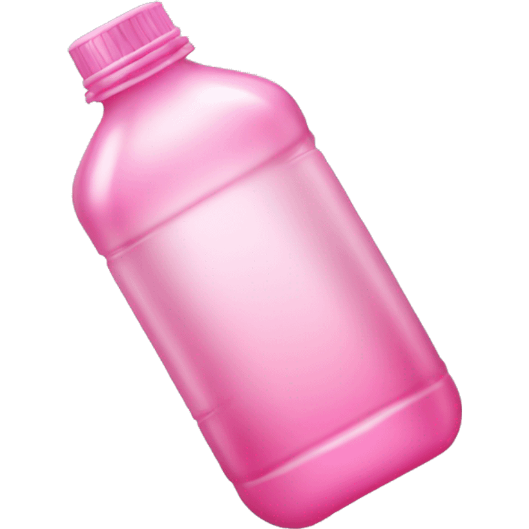 plastic bottle with crystaline pink liquid emoji