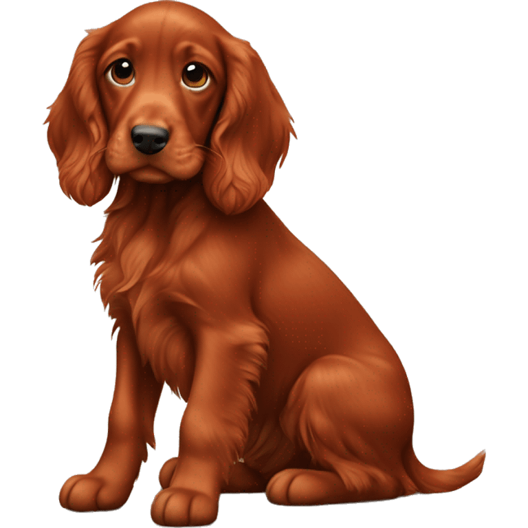 Mini red setter puppy  emoji