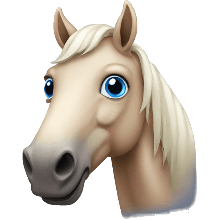 A horse head with star eyes emoji