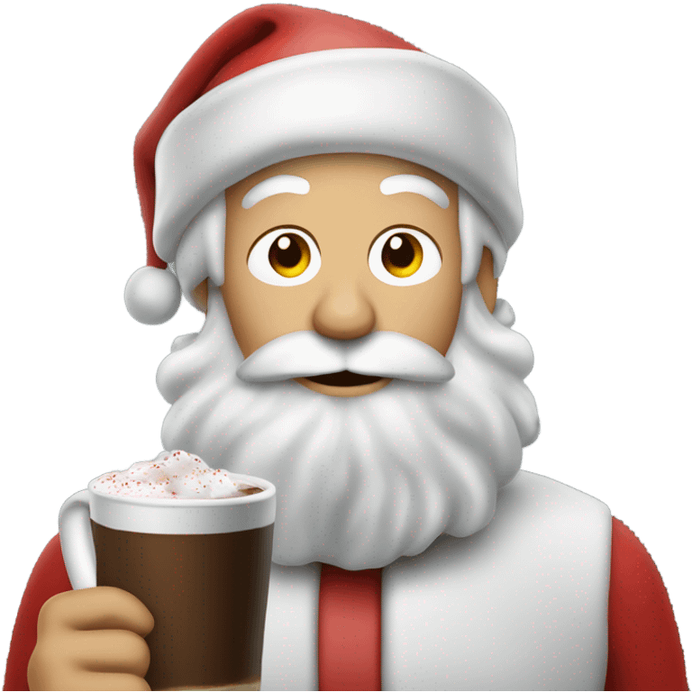 Santa drinking hot chocolate  emoji