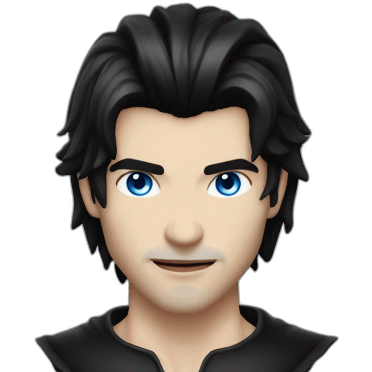 Sexy-man-vampire-with-blue-eyes-and-black-hair emoji