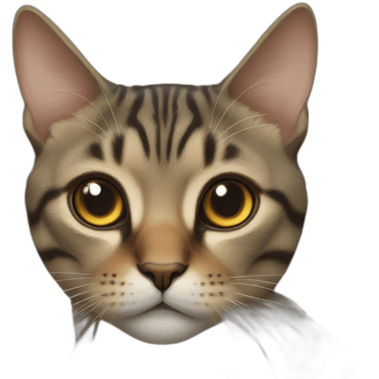 real cat face looking up surprisingly emoji