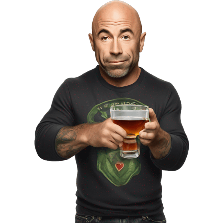 Joe rogan taking a shot emoji