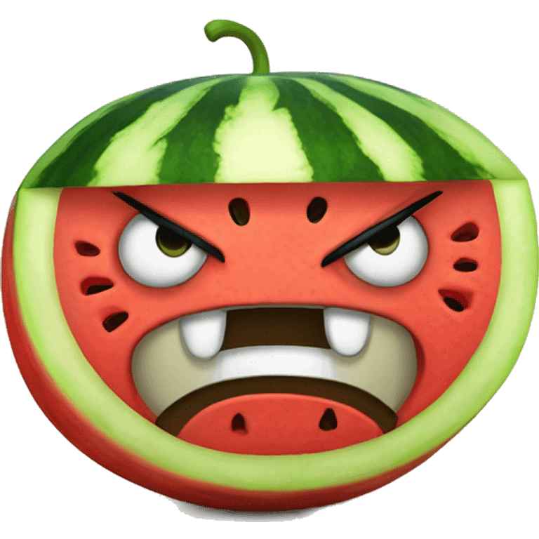 Angry watermelon  emoji