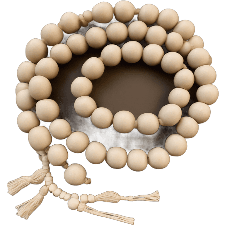 Mala beads beige  emoji