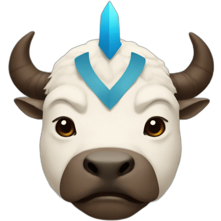 appa from the last Airbender with blue arrow on forehead emoji