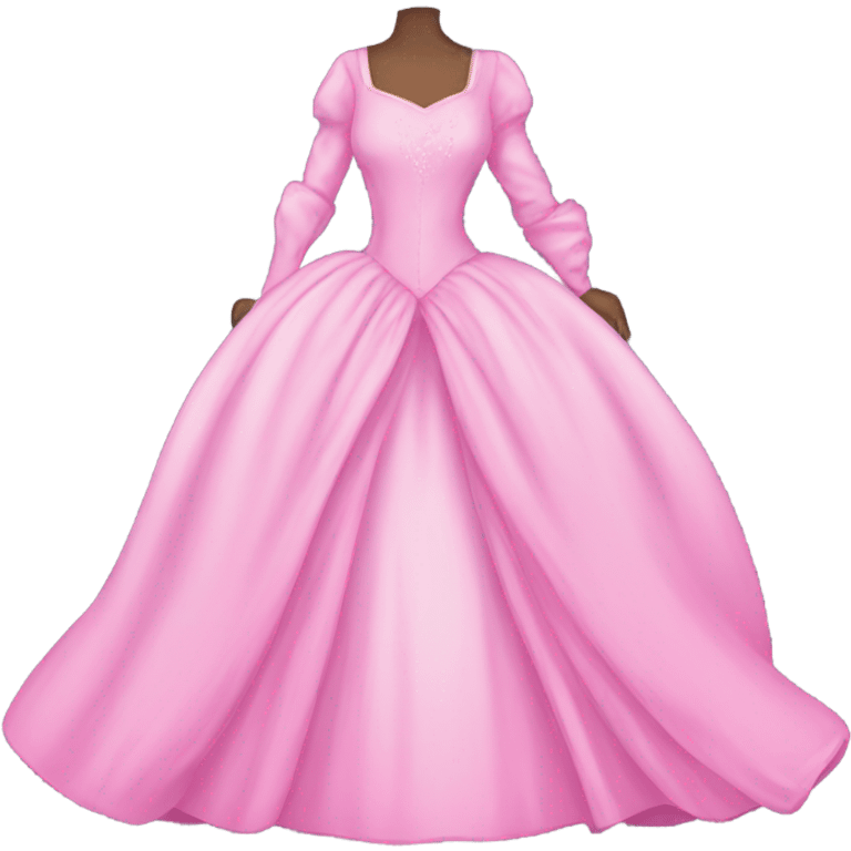 Pink princess gown with long sleeve  emoji