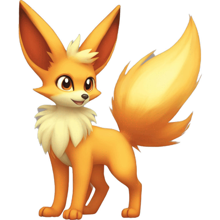  Fennekin-Flareon—Vulpix-Fakemon Full body emoji