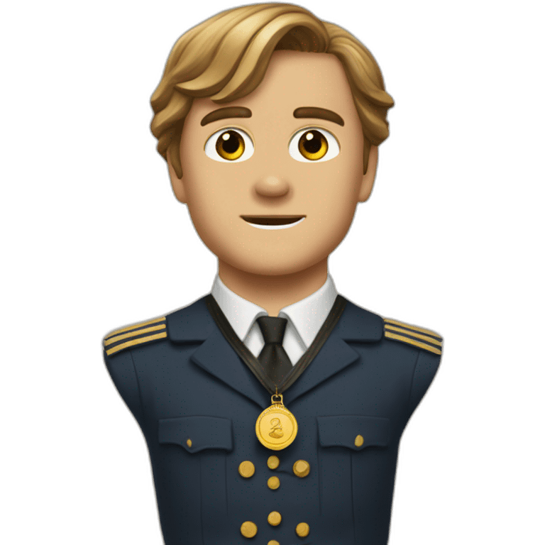 jack dawson from the titanic with a medal emoji