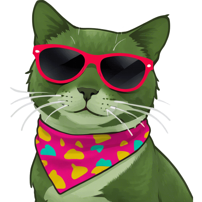 Cat with sunglasses emoji