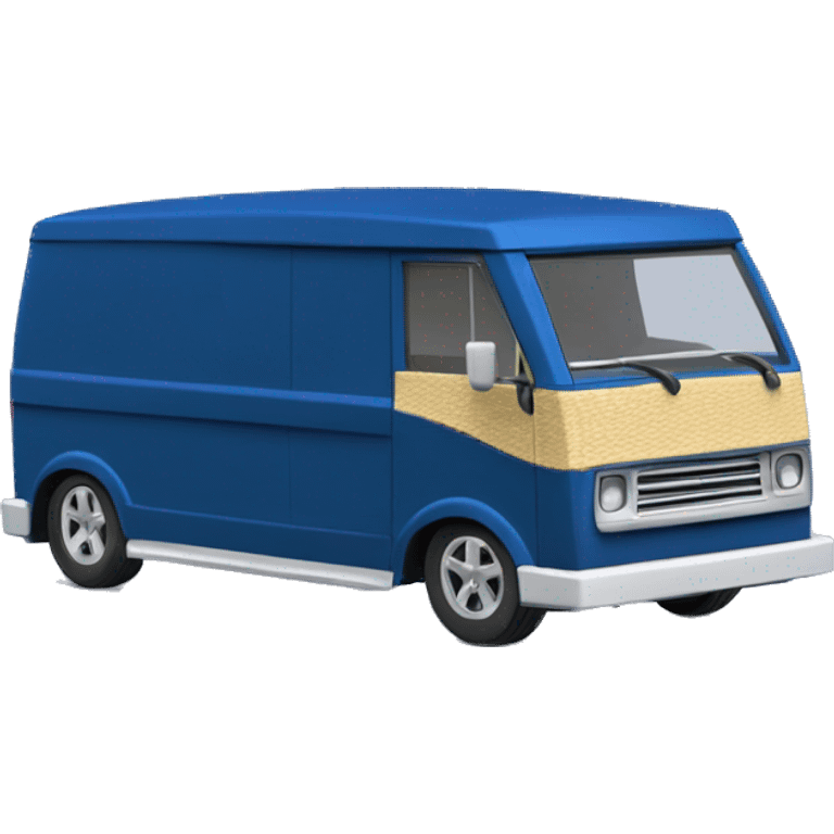 Barbie wide-fender dark blue Papercraft long step-van  emoji