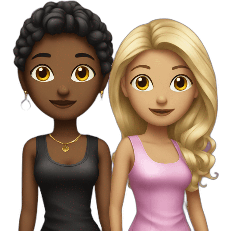 two. Girls in nightclub. emoji