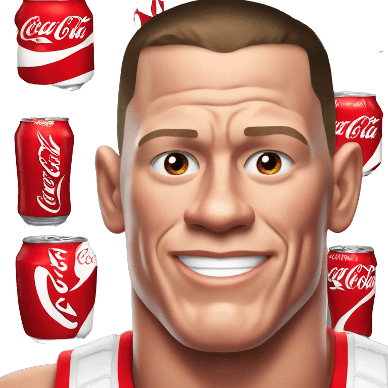 John Cena with coca cola  emoji