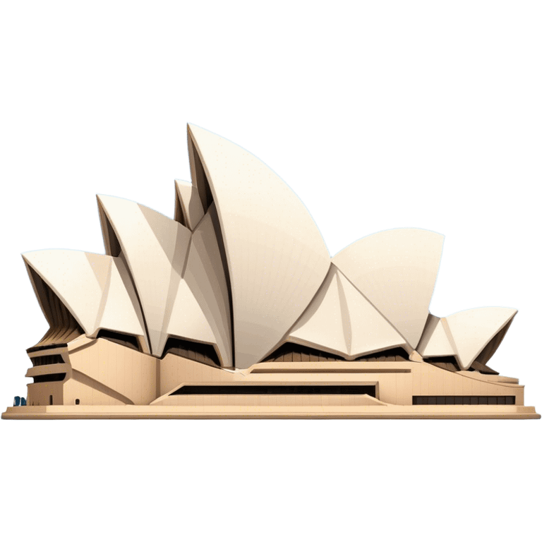 Cinematic Realistic Sydney Opera House Landmark Emoji, depicted with its iconic sail‚Äêlike design set against a clear blue sky, rendered with crisp architectural detail and dynamic lighting. emoji