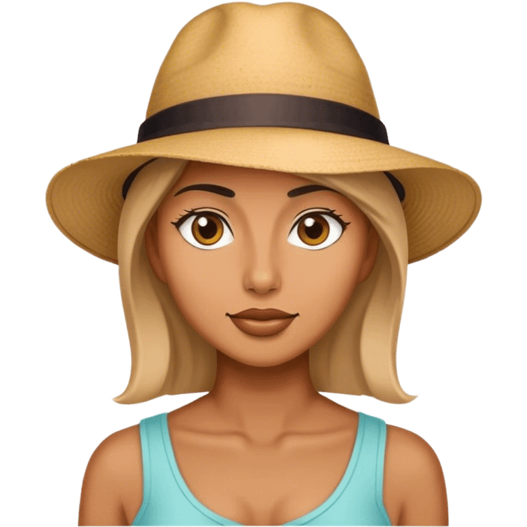 lady wearing a hat emoji