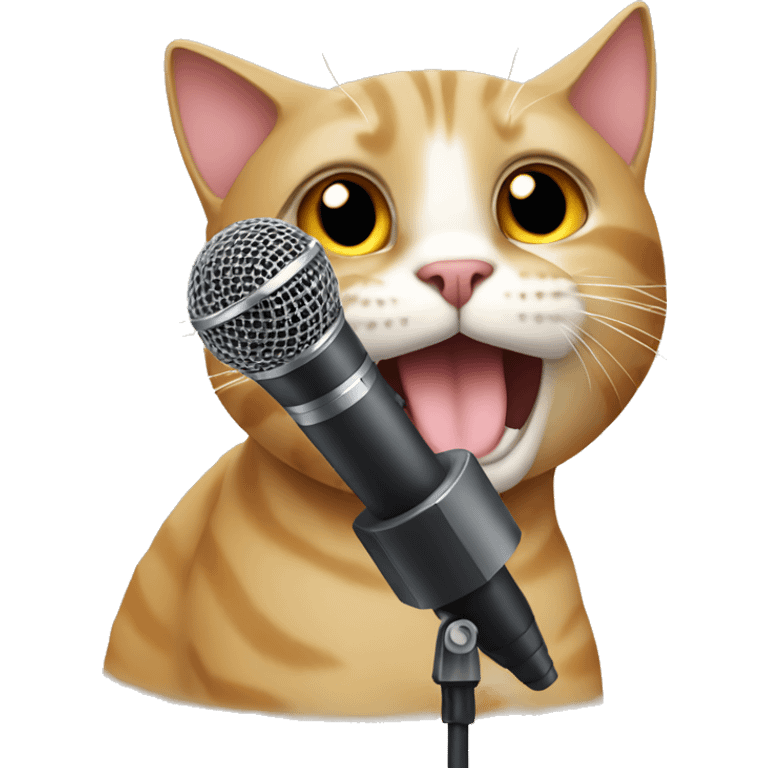 cat with a microphone emoji