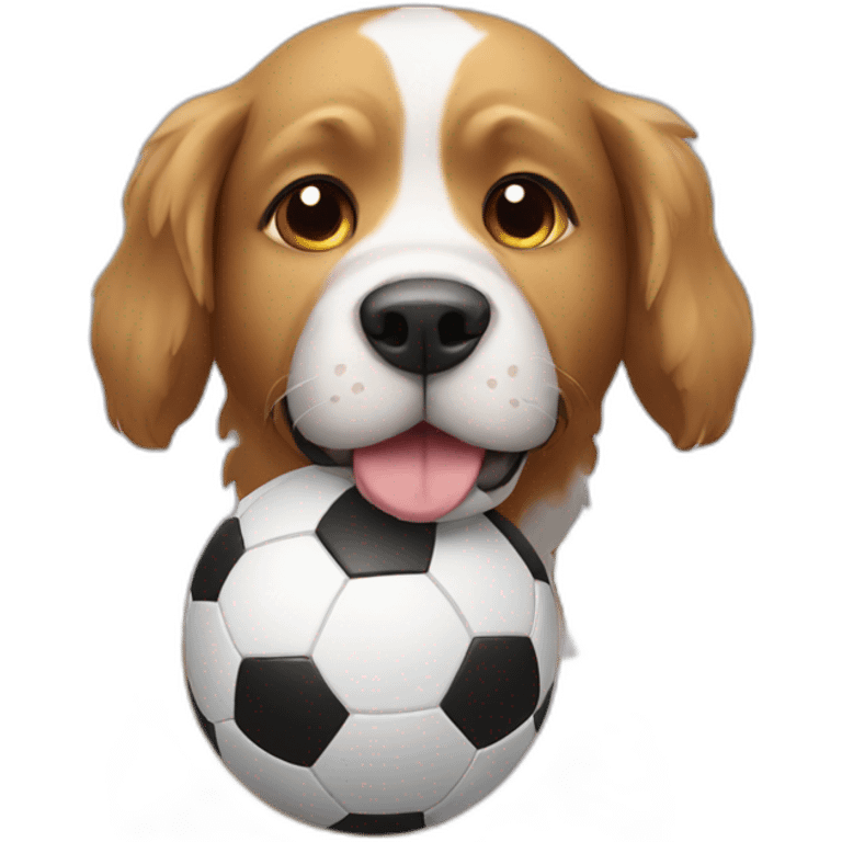 Dog soccer emoji