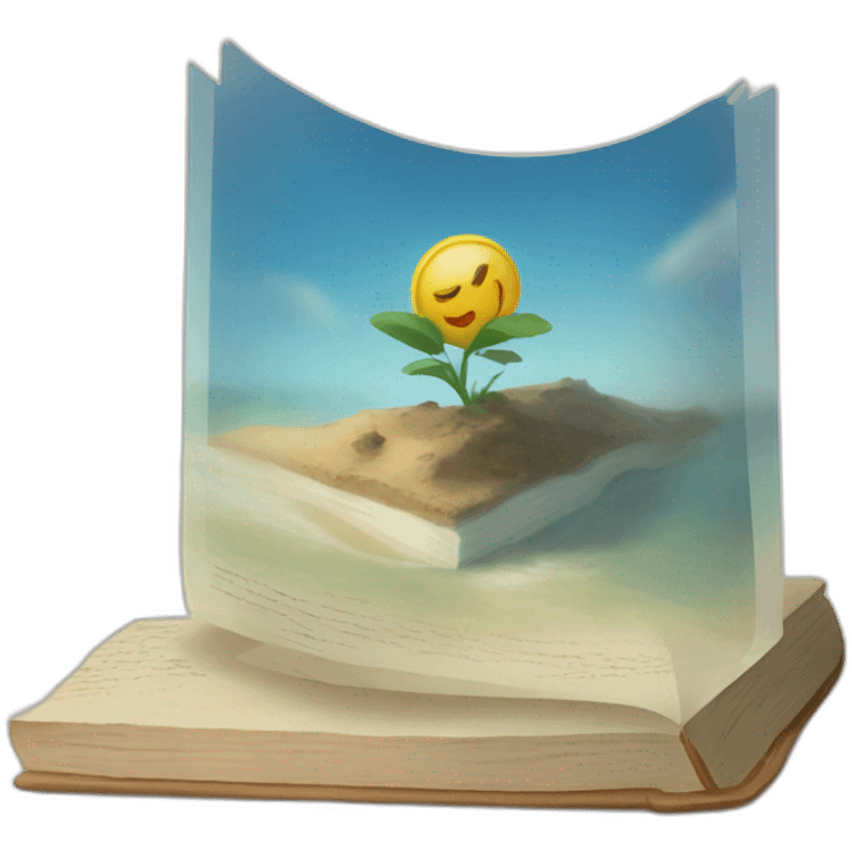 Un livre qui souri emoji