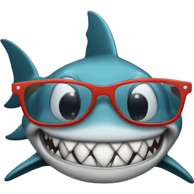 shark with glasses  emoji