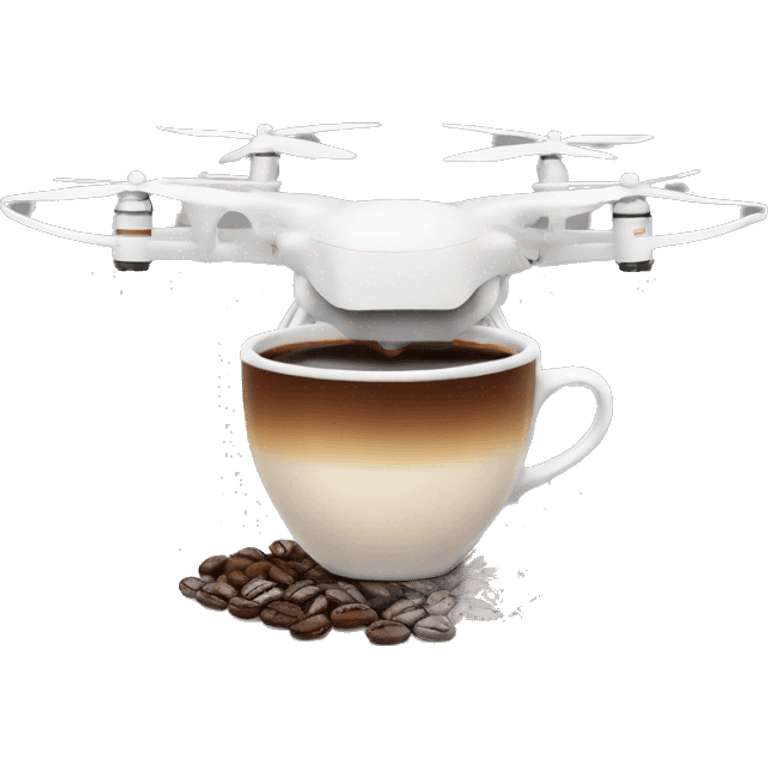 drone with coffee emoji