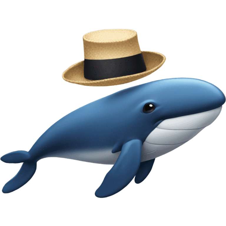 Whale with hat emoji