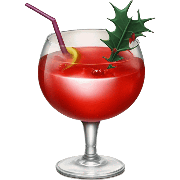 Daemon little red with thorns drinking cocktail  emoji