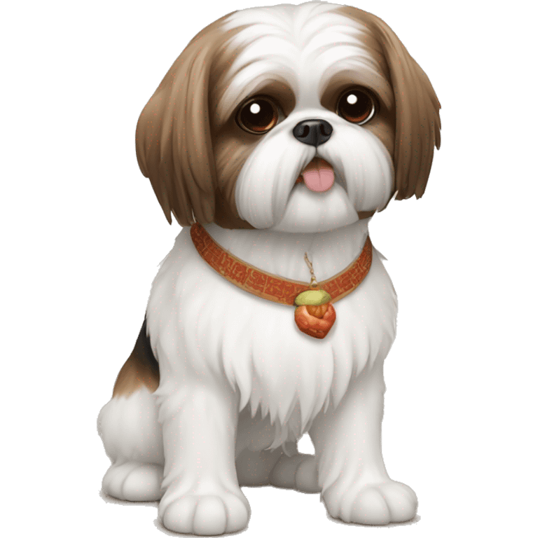 Shih Tzu with turkey  emoji