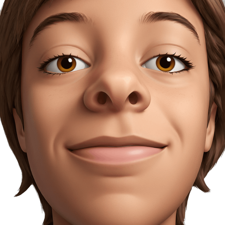 brown-haired girl in portrait emoji