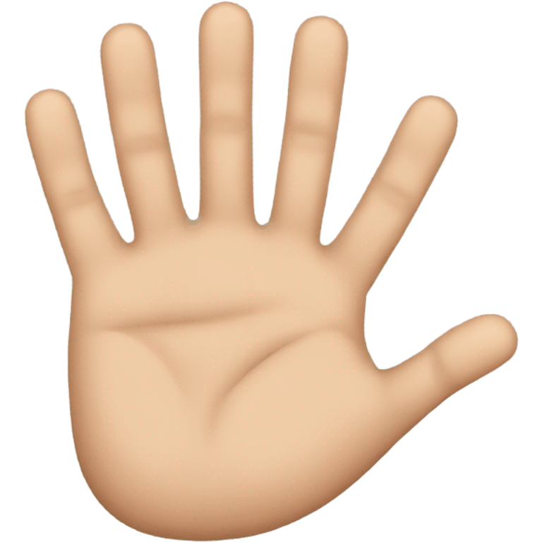 A Hand with 4 1/2 fingers and the thumb  emoji