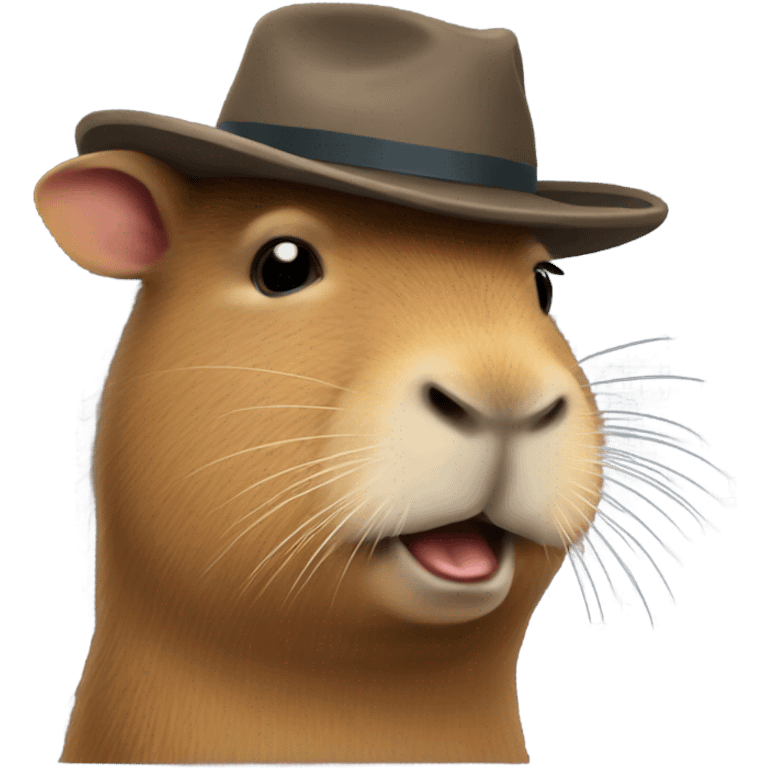 Capybara with a hat on emoji