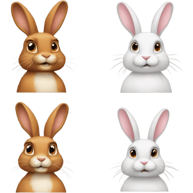 difference between a hare and a rabbit emoji