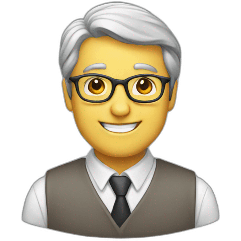 Happy professor emoji