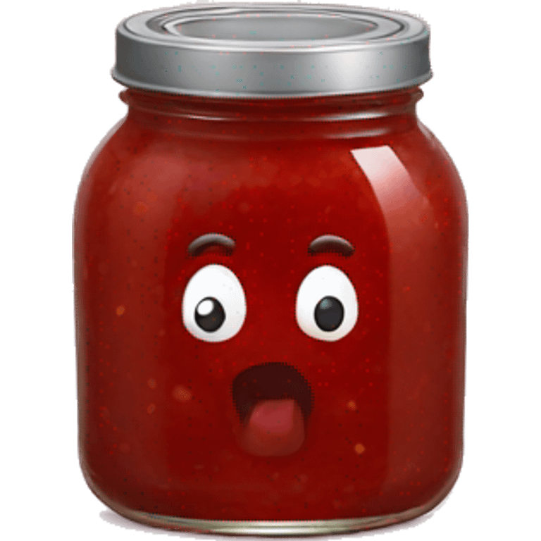 love sauce inside a jam jar emoji