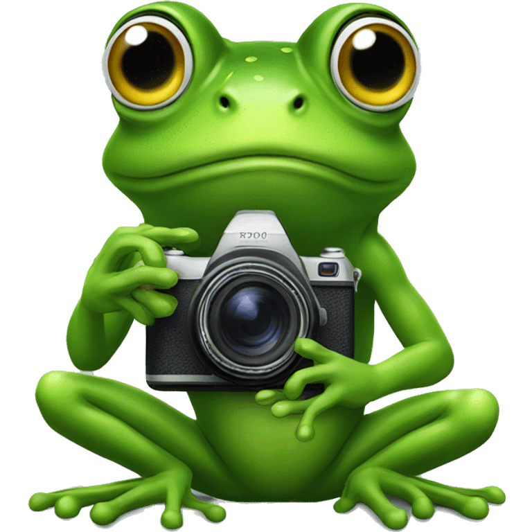 frog with camera emoji