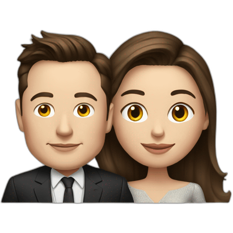 Elon musk and his wife emoji