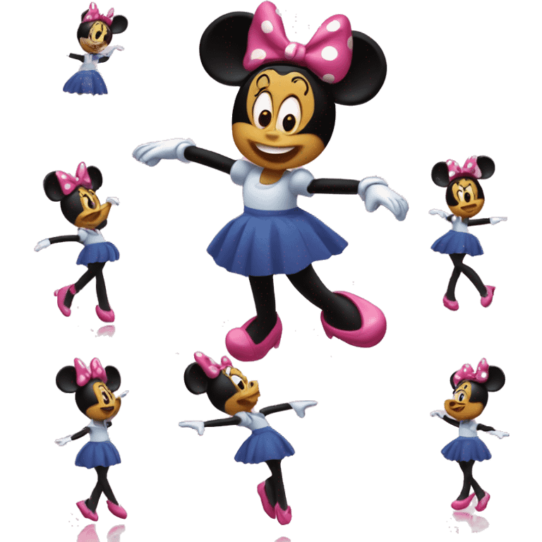 Minnie mouse dancing emoji