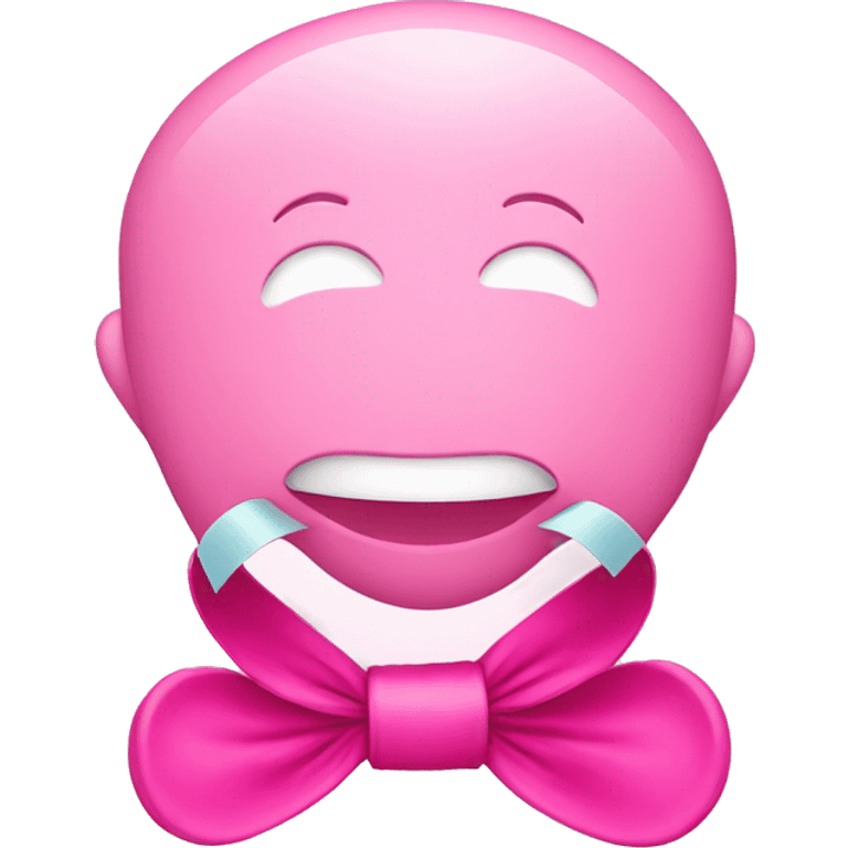 pink pacifier with a ribbon emoji