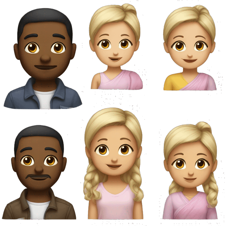 Little baby girl and daddy emoji