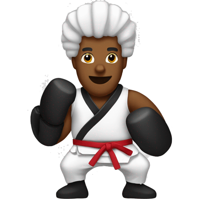 karate black afro chicken emoji