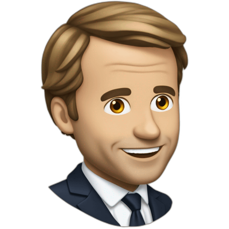 Macron qui tire la langue emoji