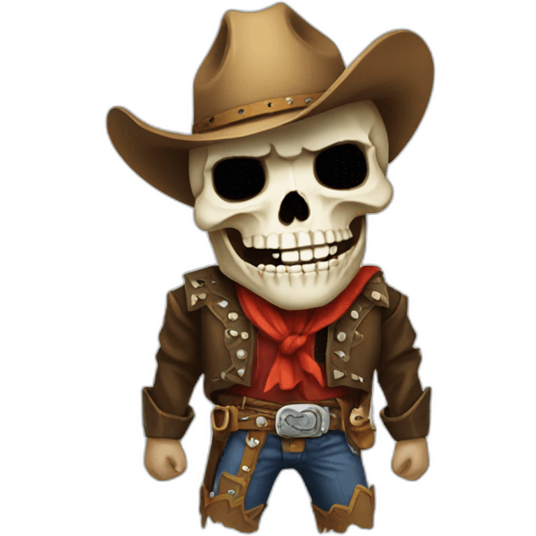 skull cowboy cute emoji