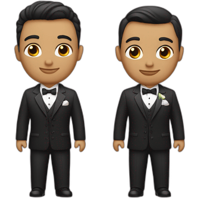 gay grooms light skinned latino and white emoji