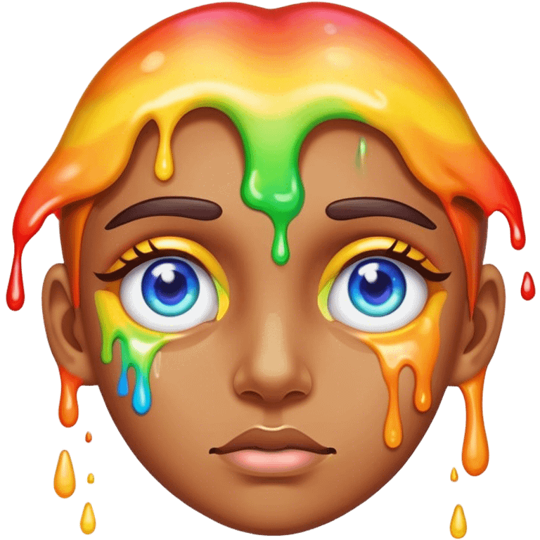 melted  rainbow eye emoji