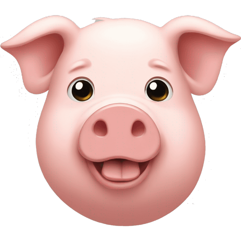 Pig in reddit style emoji