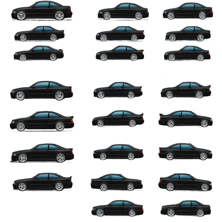 Black bmw e46 coupe stance emoji