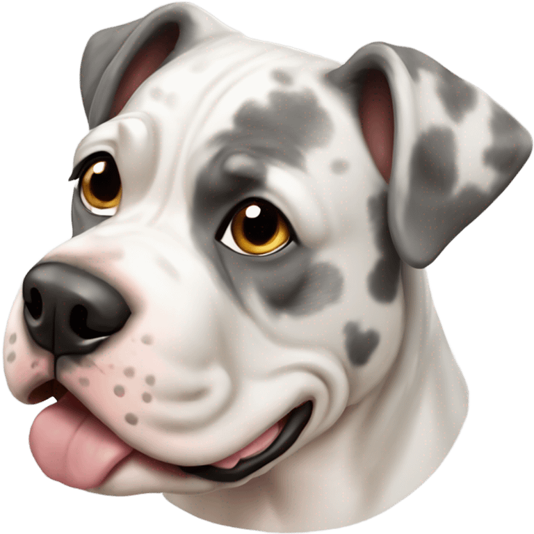 Merle American bulldog emoji