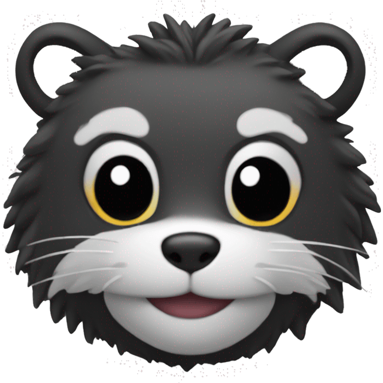 Black and white meincoon emoji