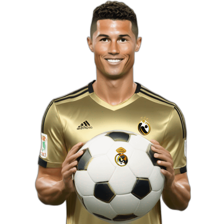 Ronaldo et vini avec le ballon d'or emoji