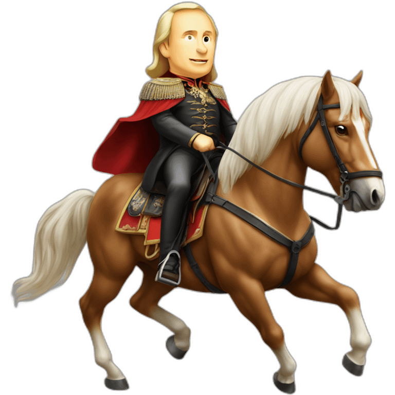 Vladimir poutine sur un cheval emoji