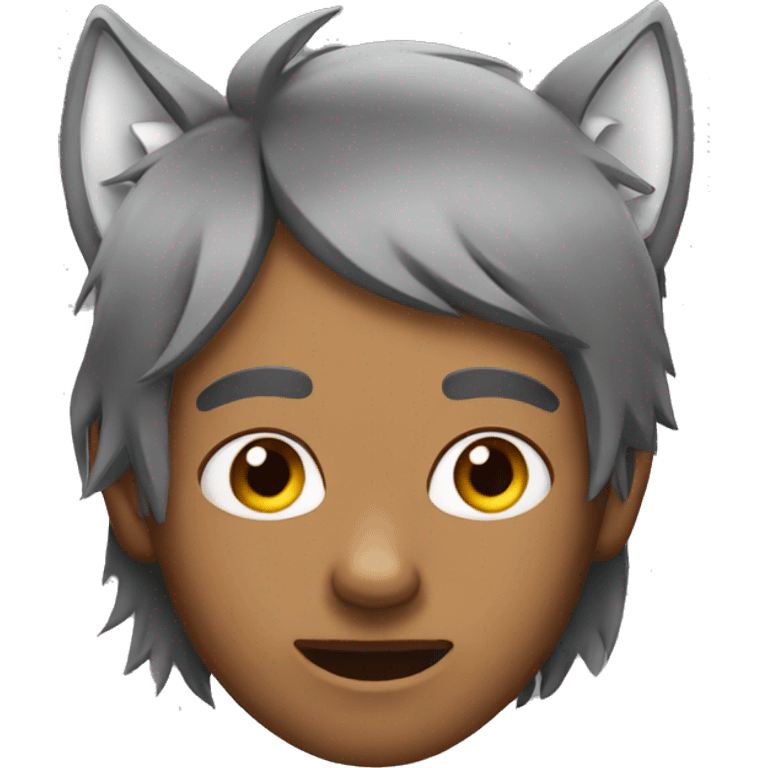 a human with wolf ears emoji